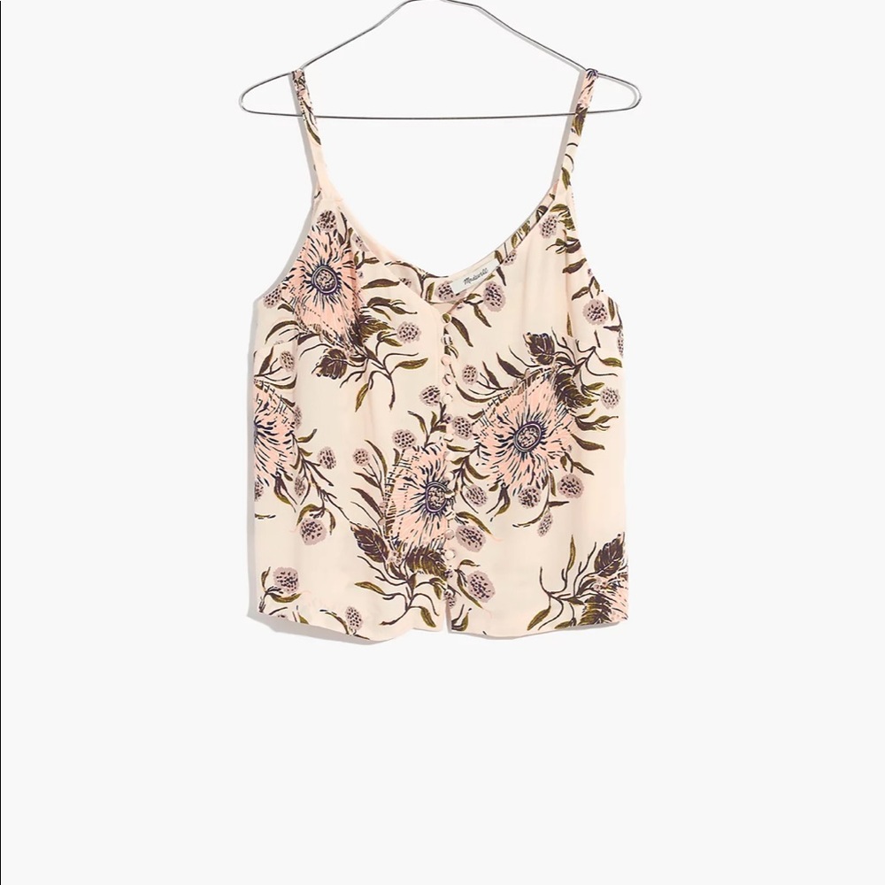Madewell Button-Down Cami in Painted Blooms Size 6